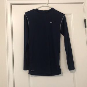 Navy/Silver Nike Pro Long Sleeve Short